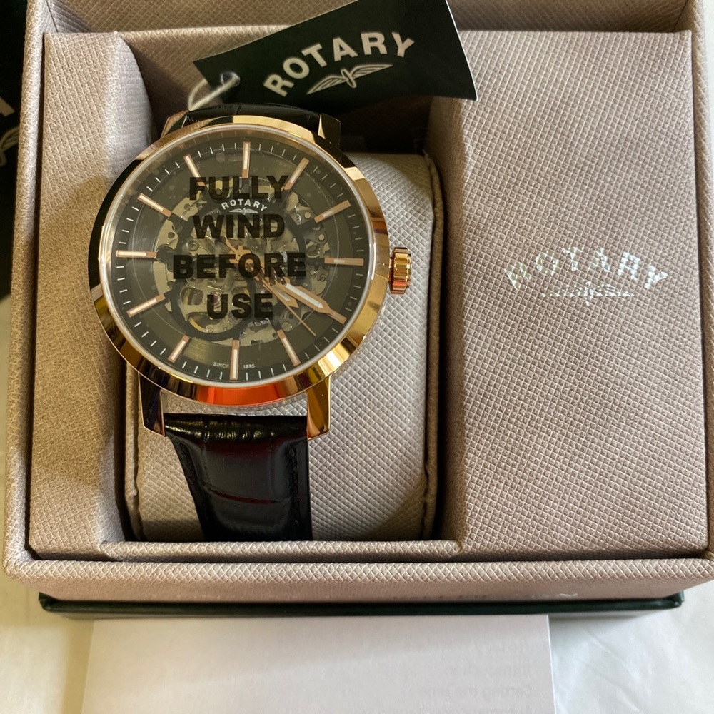 Rotary Rose Gold Automatic Skeleton Watch - Picture 2 of 5